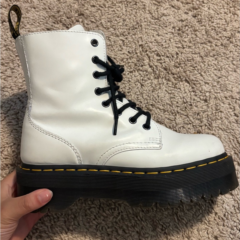 Dr. Martens White Jadon Platform Boots